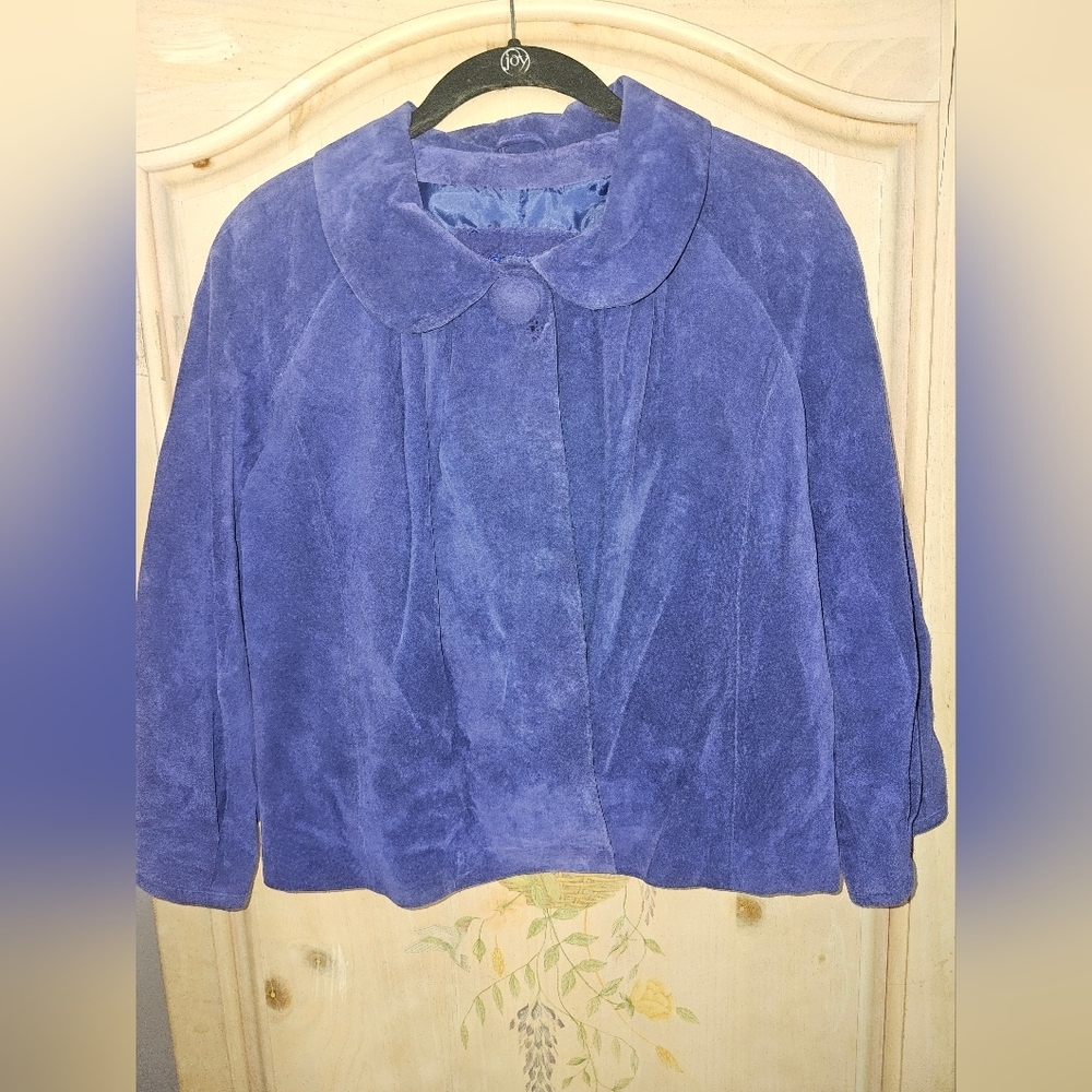 Leather, suede, purple, jacket, vintage, nwt, casual, fall, unique, party,